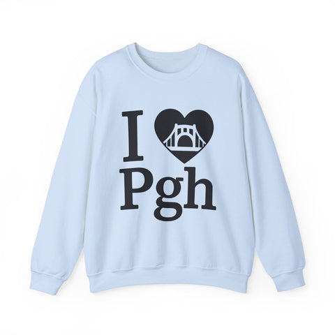 I Love PGH - Heavy Blend™ Crewneck Sweatshirt Sweatshirt - YinzerShop