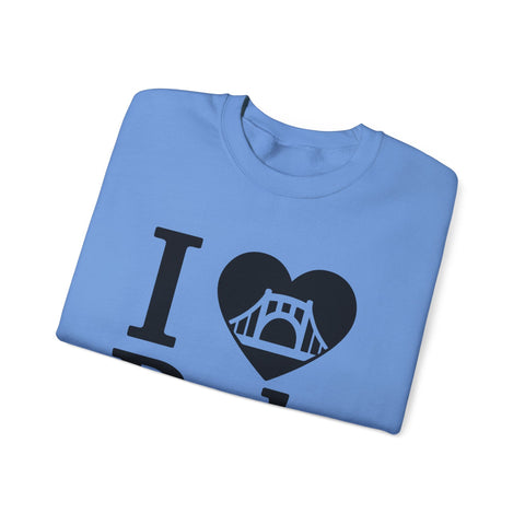 I Love PGH - Heavy Blend™ Crewneck Sweatshirt Sweatshirt - YinzerShop