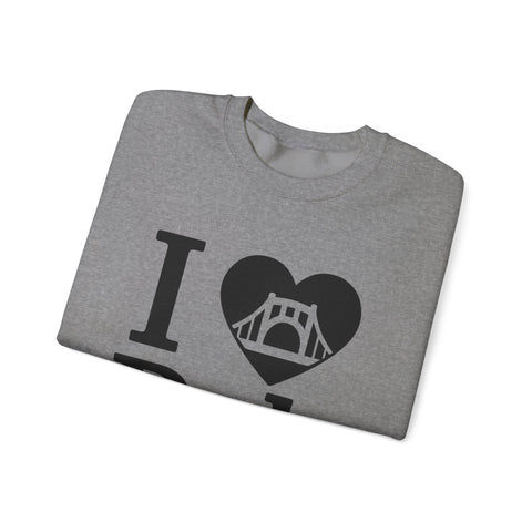 I Love PGH - Heavy Blend™ Crewneck Sweatshirt Sweatshirt - YinzerShop