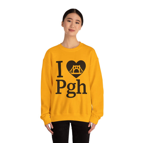 I Love PGH - Heavy Blend™ Crewneck Sweatshirt Sweatshirt - YinzerShop