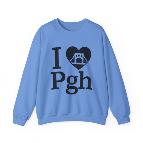 I Love PGH - Heavy Blend™ Crewneck Sweatshirt Sweatshirt - YinzerShop