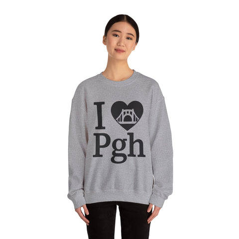 I Love PGH - Heavy Blend™ Crewneck Sweatshirt Sweatshirt - YinzerShop