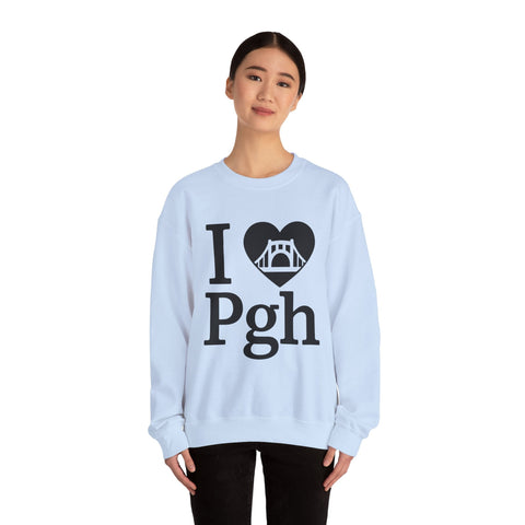I Love PGH - Heavy Blend™ Crewneck Sweatshirt Sweatshirt - YinzerShop