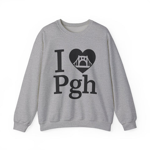 I Love PGH - Heavy Blend™ Crewneck Sweatshirt Sweatshirt - YinzerShop