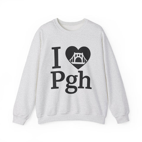 I Love PGH - Heavy Blend™ Crewneck Sweatshirt Sweatshirt - YinzerShop