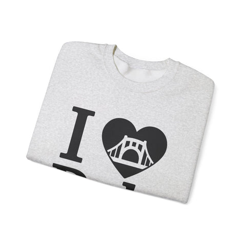 I Love PGH - Heavy Blend™ Crewneck Sweatshirt Sweatshirt - YinzerShop