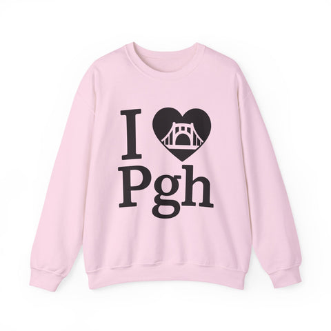 I Love PGH - Heavy Blend™ Crewneck Sweatshirt Sweatshirt - YinzerShop