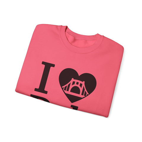 I Love PGH - Heavy Blend™ Crewneck Sweatshirt Sweatshirt - YinzerShop