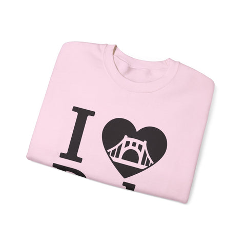 I Love PGH - Heavy Blend™ Crewneck Sweatshirt Sweatshirt - YinzerShop