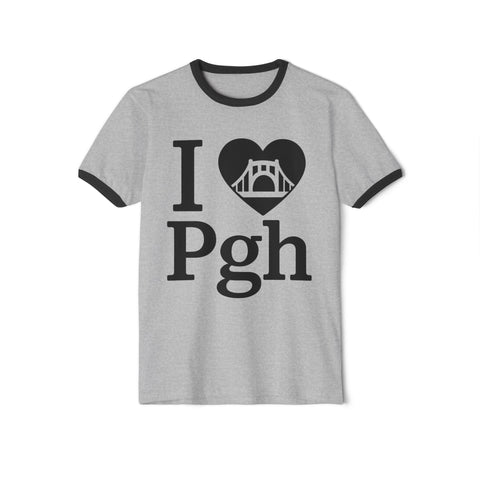 I Love PGH - Unisex Cotton Ringer T-Shirt T-Shirt - YinzerShop
