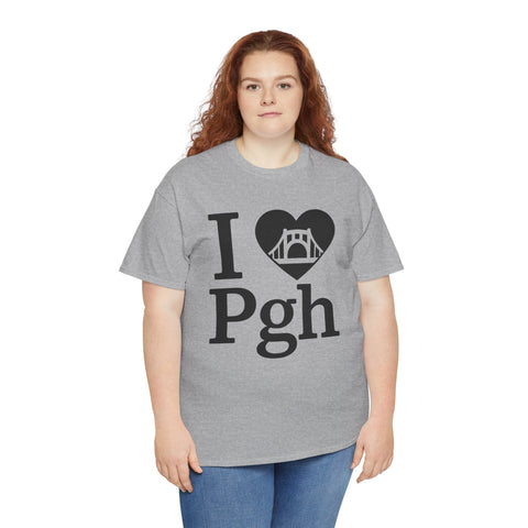 I Love PGH - Unisex Heavy Cotton Tee T-Shirt - YinzerShop