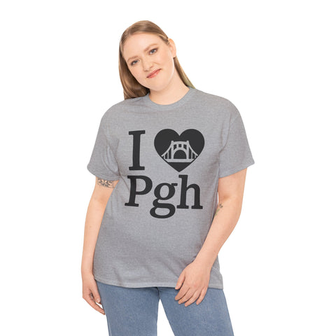 I Love PGH - Unisex Heavy Cotton Tee T-Shirt - YinzerShop
