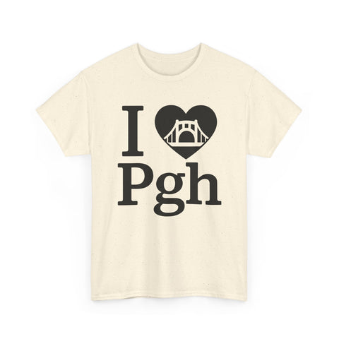 I Love PGH - Unisex Heavy Cotton Tee T-Shirt - YinzerShop
