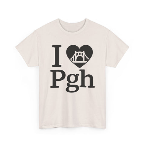 I Love PGH - Unisex Heavy Cotton Tee T-Shirt - YinzerShop