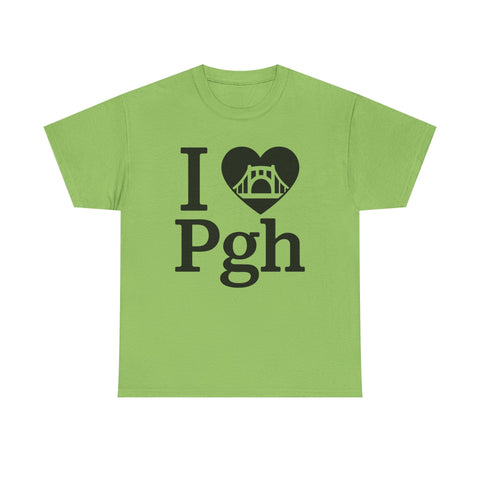 I Love PGH - Unisex Heavy Cotton Tee T-Shirt - YinzerShop