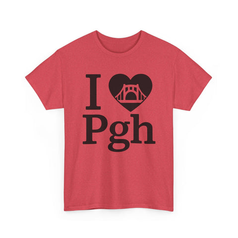 I Love PGH - Unisex Heavy Cotton Tee T-Shirt - YinzerShop
