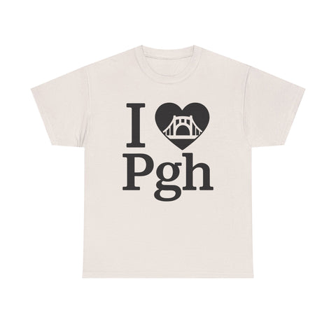 I Love PGH - Unisex Heavy Cotton Tee T-Shirt - YinzerShop