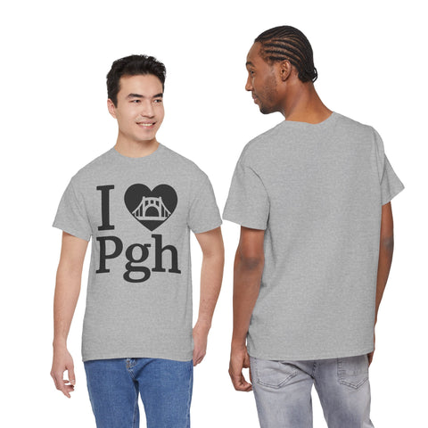 I Love PGH - Unisex Heavy Cotton Tee T-Shirt - YinzerShop
