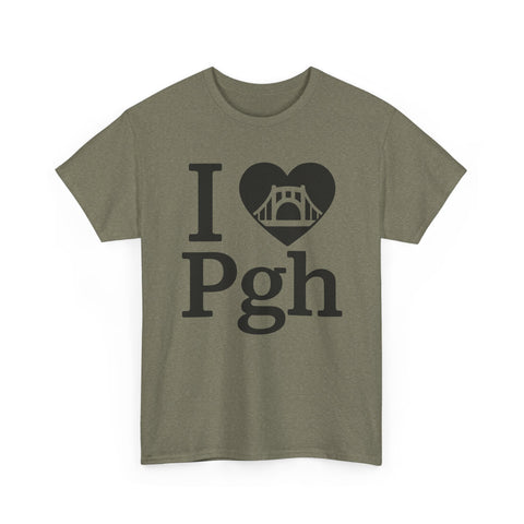 I Love PGH - Unisex Heavy Cotton Tee T-Shirt - YinzerShop