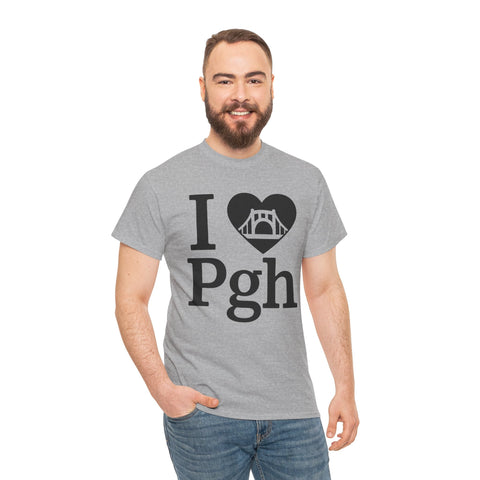 I Love PGH - Unisex Heavy Cotton Tee T-Shirt - YinzerShop