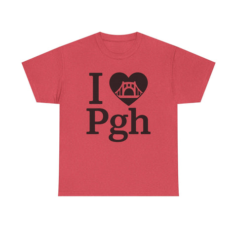 I Love PGH - Unisex Heavy Cotton Tee T-Shirt - YinzerShop
