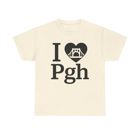 I Love PGH - Unisex Heavy Cotton Tee T-Shirt - YinzerShop