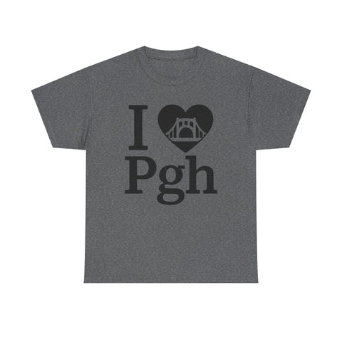 I Love PGH - Unisex Heavy Cotton Tee T-Shirt - YinzerShop