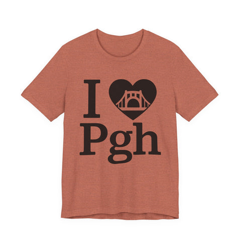 I Love PGH - Unisex Jersey Short Sleeve Tee T-Shirt - YinzerShop
