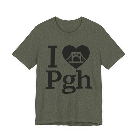 I Love PGH - Unisex Jersey Short Sleeve Tee T-Shirt - YinzerShop