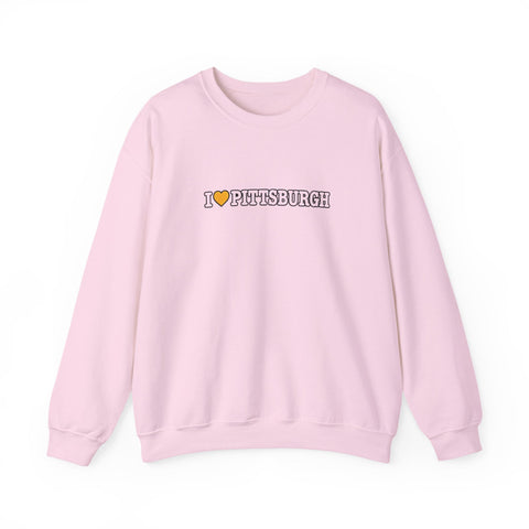 I Love Pittsburgh Crewneck Sweatshirt Retro City Pride Crew Sweatshirt - YinzerShop