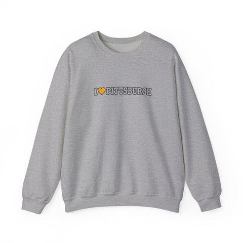 I Love Pittsburgh Crewneck Sweatshirt Retro City Pride Crew Sweatshirt - YinzerShop