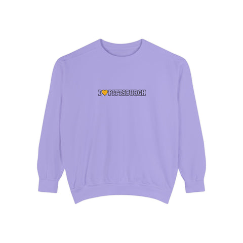 I Love Pittsburgh Heart Comfort Colors® 1566 Sweatshirt Sweatshirt - YinzerShop
