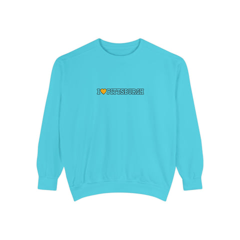 I Love Pittsburgh Heart Comfort Colors® 1566 Sweatshirt Sweatshirt - YinzerShop