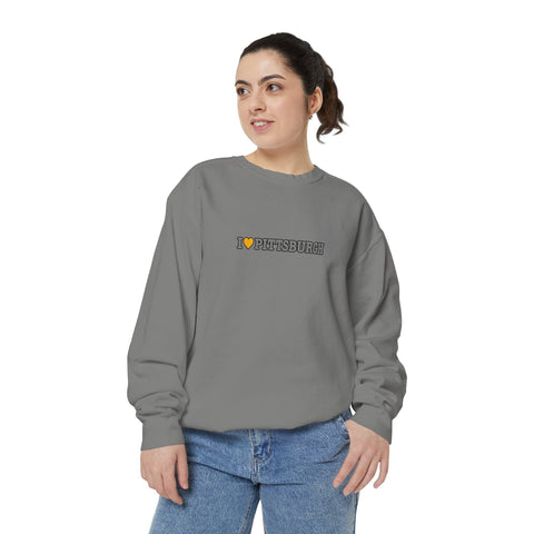 I Love Pittsburgh Heart Comfort Colors® 1566 Sweatshirt Sweatshirt - YinzerShop
