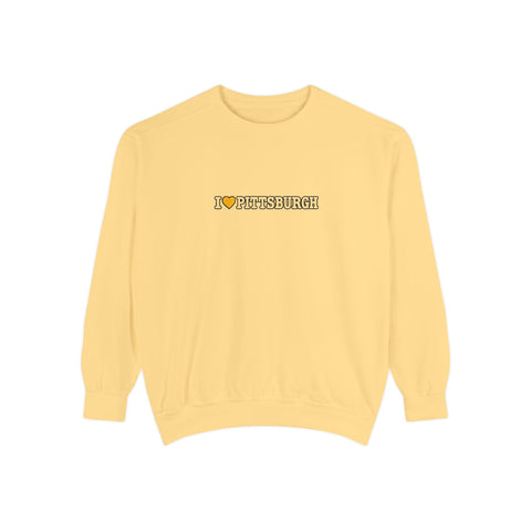 I Love Pittsburgh Heart Comfort Colors® 1566 Sweatshirt Sweatshirt - YinzerShop