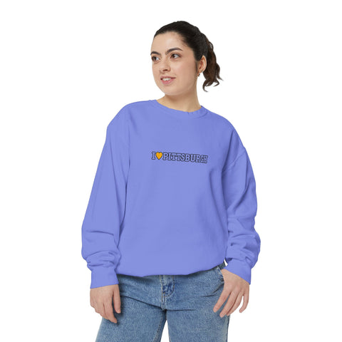 I Love Pittsburgh Heart Comfort Colors® 1566 Sweatshirt Sweatshirt - YinzerShop