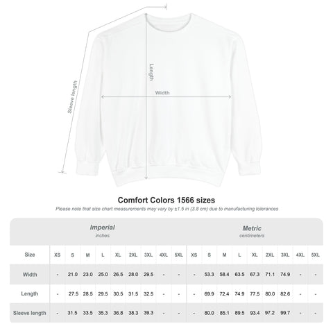 I Love Pittsburgh Heart Comfort Colors® 1566 Sweatshirt Sweatshirt - YinzerShop