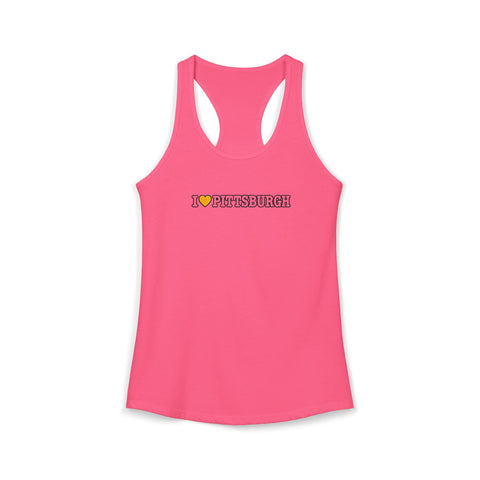 I Love Pittsburgh Women's Ideal Racerback Women's Tank Tank Top - YinzerShop