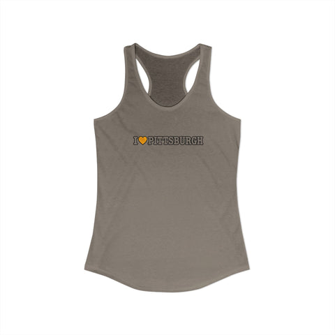 I Love Pittsburgh Women's Ideal Racerback Women's Tank Tank Top - YinzerShop