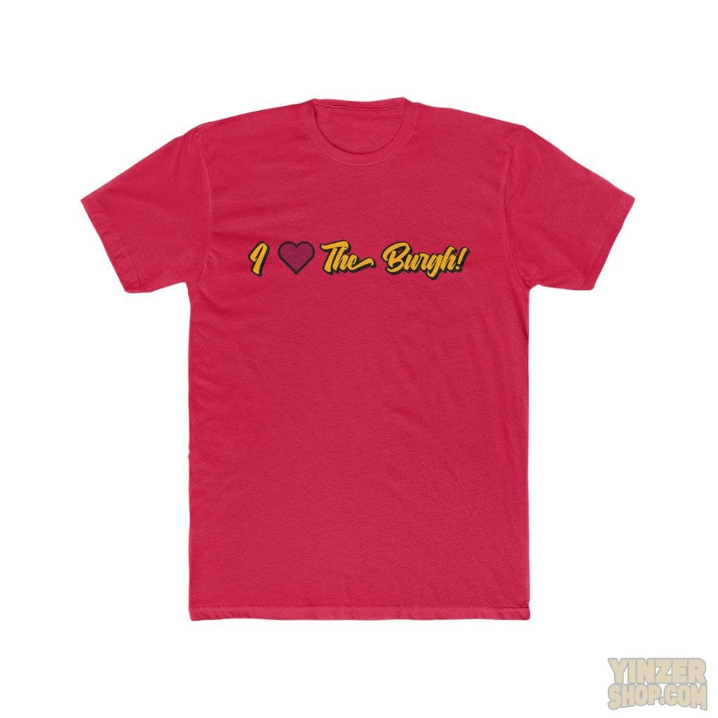 I Love The Burgh T-Shirt T-Shirt Printify Solid Red S 