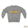 I'm a Pittsburgh Girl - Star Design - Unisex Heavy Blend™ Crewneck Sweatshirt Sweatshirt Printify L Sport Grey 