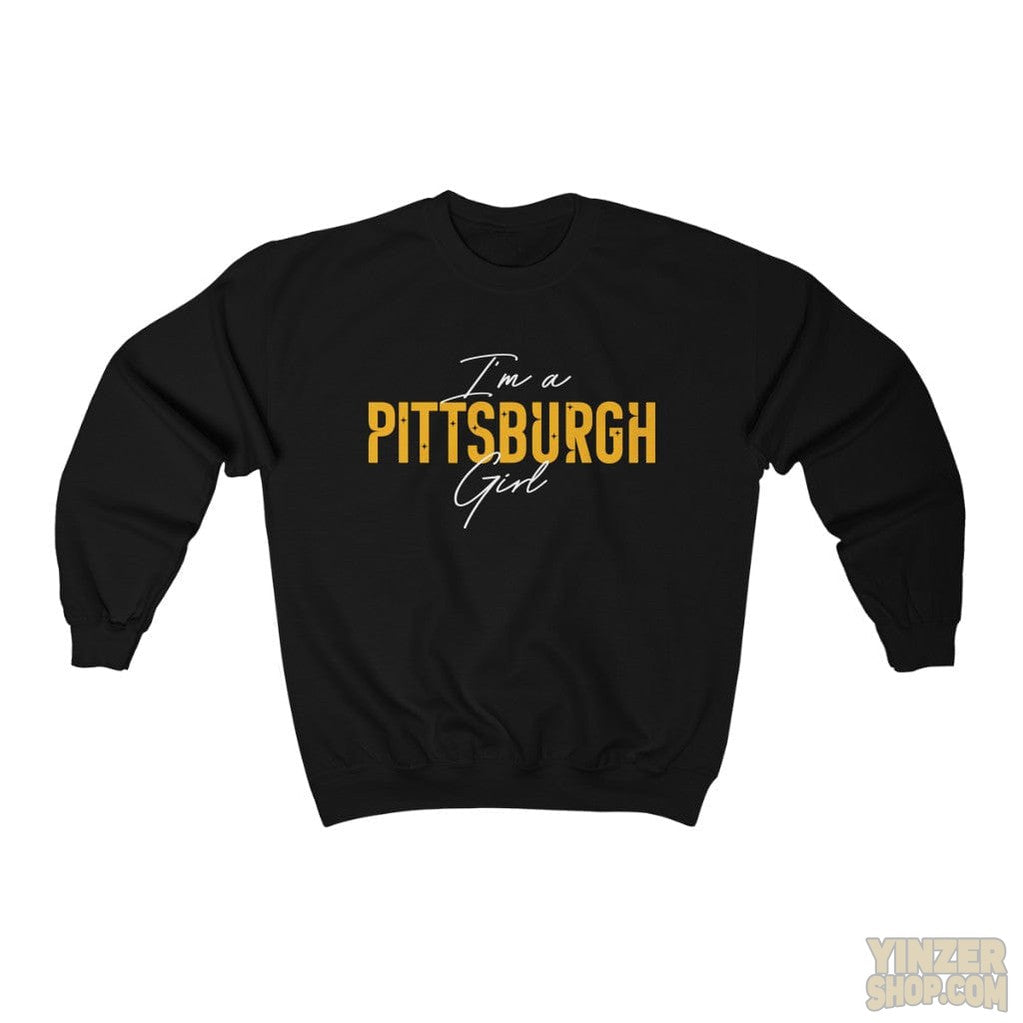 I'm a Pittsburgh Girl - Star Design - Unisex Heavy Blend™ Crewneck Sweatshirt Sweatshirt Printify S Black 