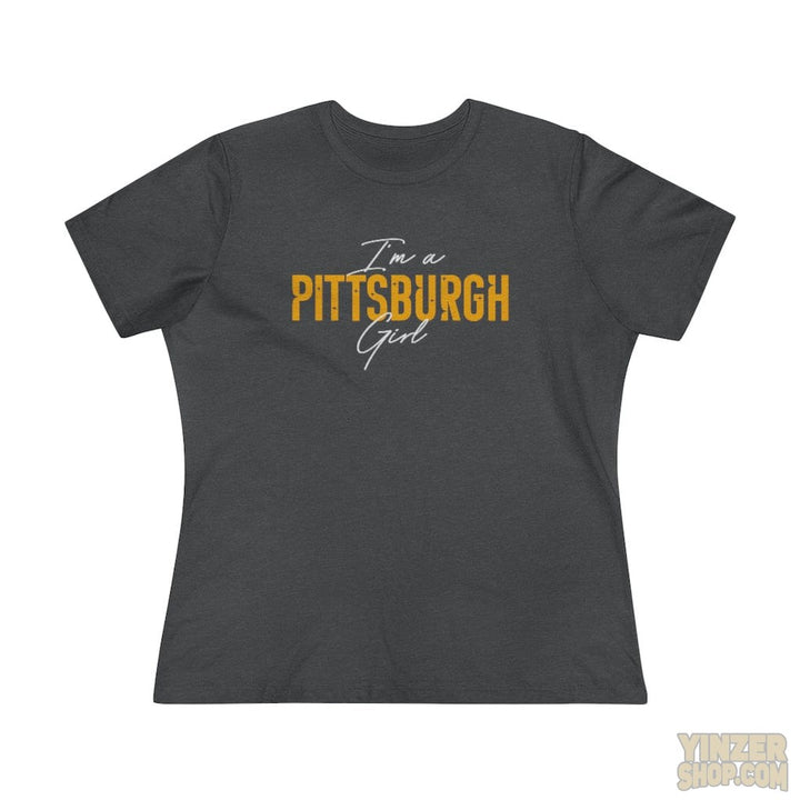 I'm a Pittsburgh Girl - Star Design - Women's Premium Tee T-Shirt Printify Asphalt S 