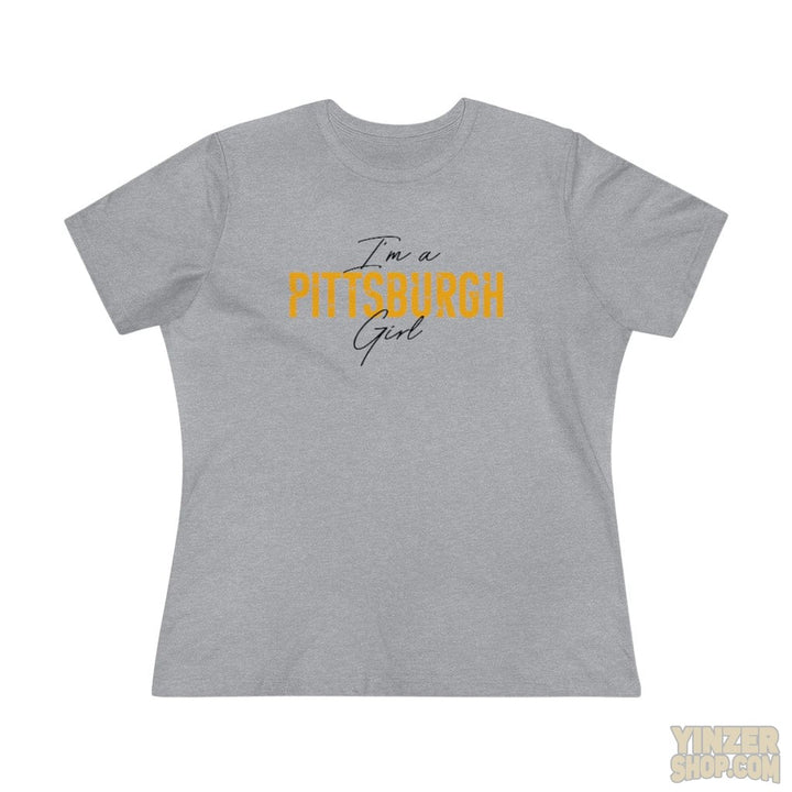 I'm a Pittsburgh Girl - Star Design - Women's Premium Tee T-Shirt Printify Athletic Heather S 