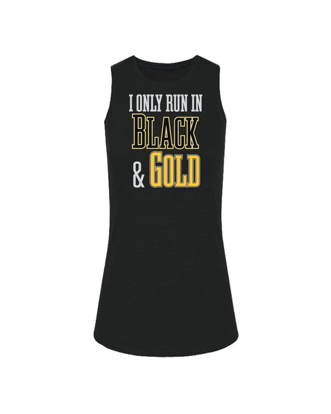 I Only Run in Black and Gold Tops - Multi-Product - YinzerShop