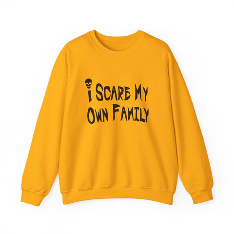 I Scare My Own Family (Pittsburgh Sarcasm Series) - Heavy Blend™ Crewneck Sweatshirt Sweatshirt - YinzerShop