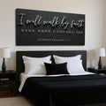 I Will Walk By Faith - 2 Corinthians 5:7 Faith Sign III Canvas - YinzerShop