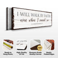 I Will Walk By Faith 2 Corinthians 5:7 Sign II Canvas - YinzerShop