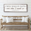 I Will Walk By Faith 2 Corinthians 5:7 Sign II Canvas - YinzerShop