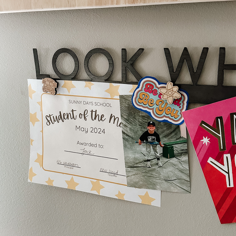 'Look What We Did' Magnetic Bar (sans serif font)